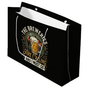 The Breweries are Calling and I Must Go Large Gift Bag