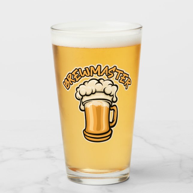 The Brewmaster Need a Beer Mug Glass (Front Filled)