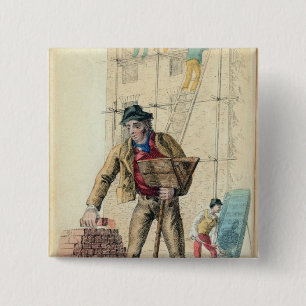 The Bricklayer's Labourer 15 Cm Square Badge