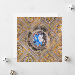 The Bridal Chamber, Ceiling by Andrea Mantegna  Holiday Card