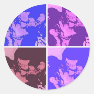 The Bride and Groom Wedding Kiss Classic Round Sticker