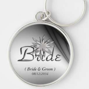 The Bride Black and White Custom Keychains
