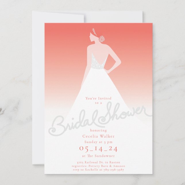 The Bride Bridal Shower Invitation (Front)