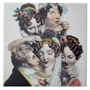 The Bride, c.1820 (litho) Tile