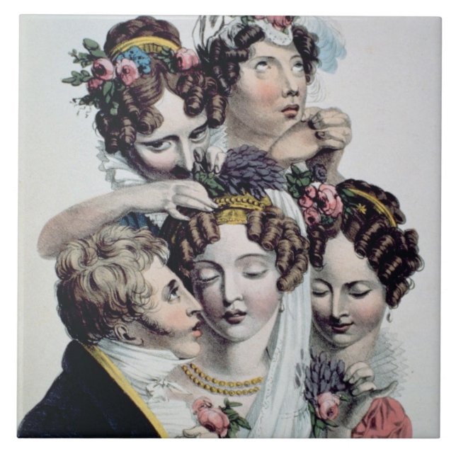 The Bride, c.1820 (litho) Tile (Front)