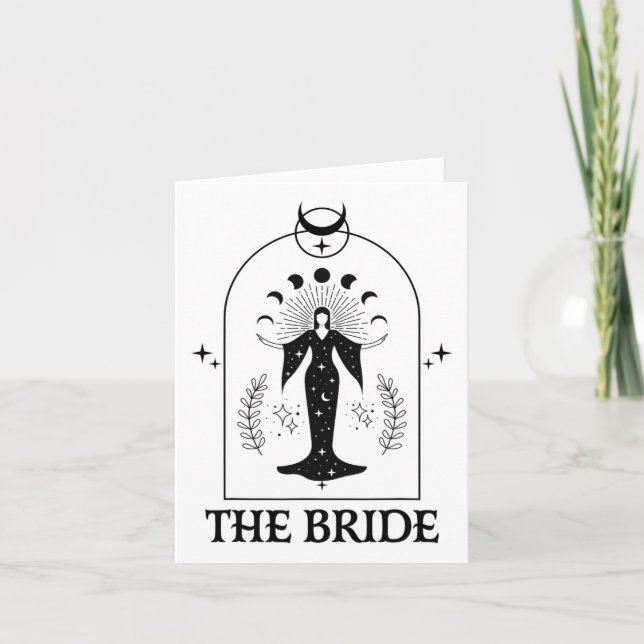 The Bride Coven Gothic Witch Bachelorette Matching Card (Front)