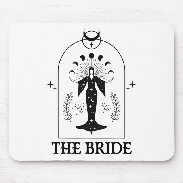 The Bride Coven Gothic Witch Bachelorette Matching Mouse Pad (Front)