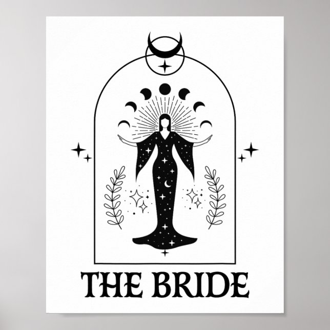 The Bride Coven Gothic Witch Bachelorette Matching Poster (Front)