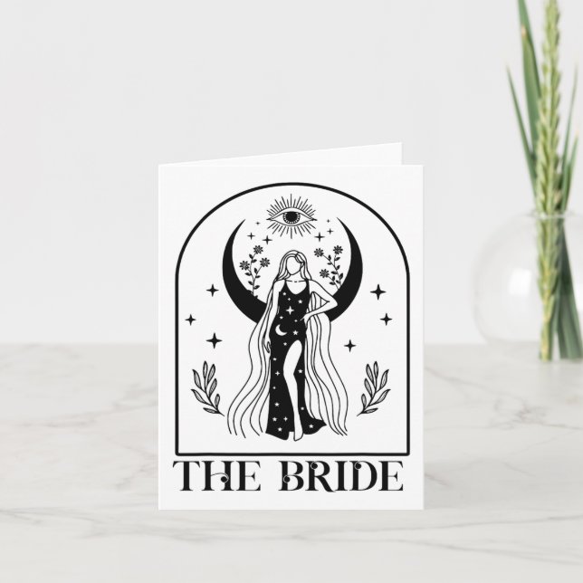 The Bride Coven Witchy Gothic Wedding Bachelorette Card (Front)