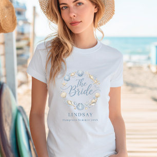 The Bride! Elegant Beach Bride Seashell T-Shirt