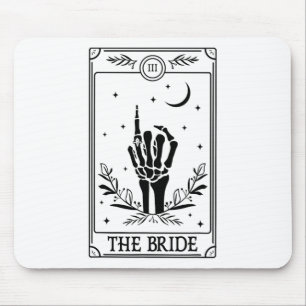 The Bride Floral Skeleton Hand Gothic Bachelorette Mouse Pad