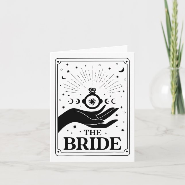The Bride Future Mrs Tarot Gothic Bridal Party Bac Card (Front)