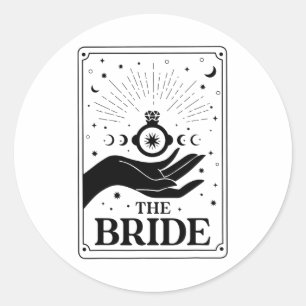 The Bride Future Mrs Tarot Gothic Bridal Party Bac Classic Round Sticker