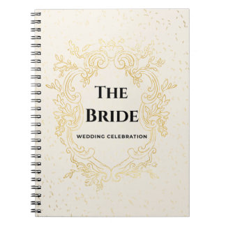 The Bride – Gold Frame Wedding Design notebook