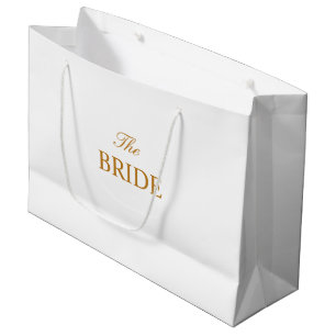 The Bride Gold White Gift Bag