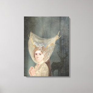 The Bride, gothic, dark romance, fine art Canvas Print