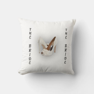 The Bride Heels White Mono American Mojo Pillow