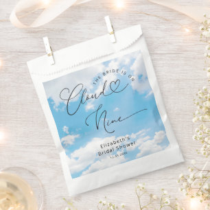 The Bride Is On Cloud 9 Bridal Shower Favour Bag