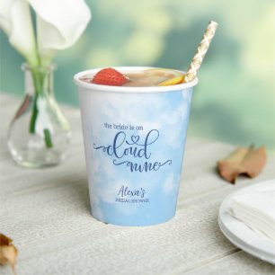 The Bride is on Cloud 9  Paper Cups