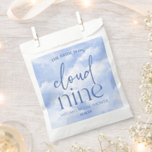 The Bride Is On Cloud Nine Blue Bridal Shower Favour Bag