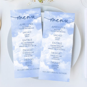 The Bride Is On Cloud Nine Bridal Shower Food Menu