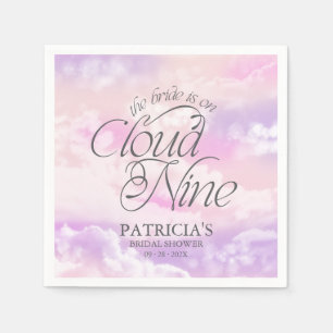The Bride Is On Cloud Nine Bridal Shower Napkin
