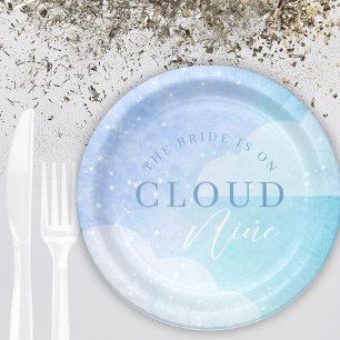 The Bride is on Cloud Nine Bridal Shower Paper Plate
