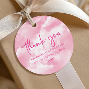 The Bride Is On Cloud Nine Pink Bachelorette Party Favour Tags