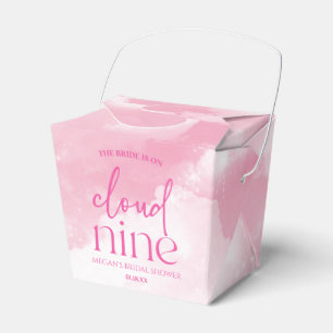 The Bride Is On Cloud Nine Pink Bridal Shower Favour Box