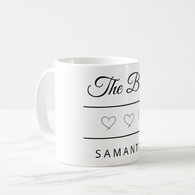 The Bride Personalised Wedding Design Coffee Mug (Front Left)