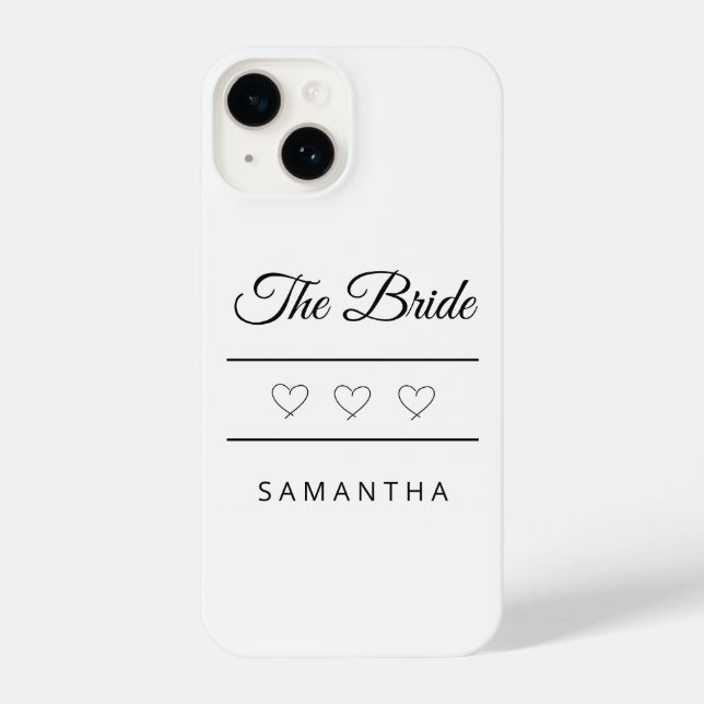 The Bride Personalised Wedding Design iPhone Case (Back)