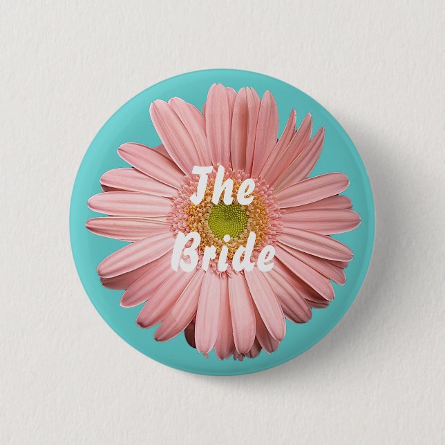 The Bride, Pink gerbera button (Front)