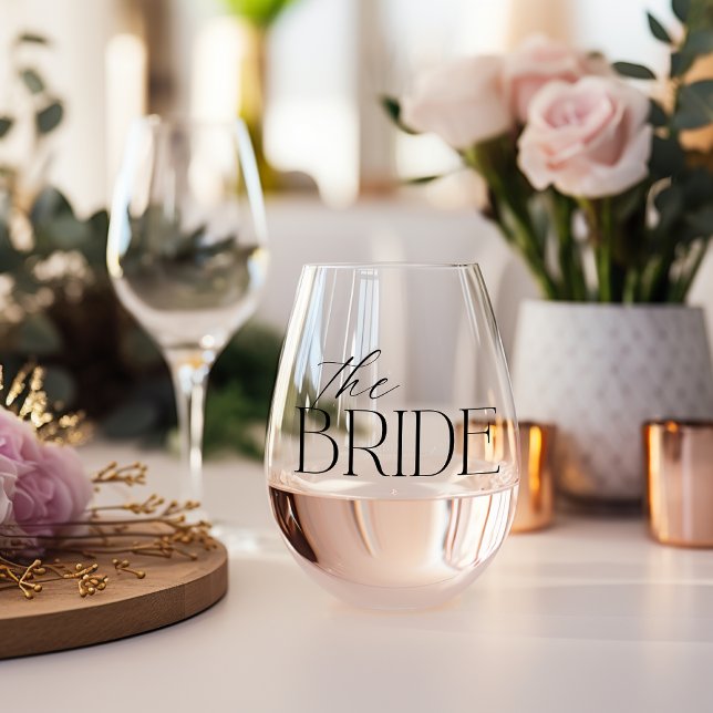 The Bride Stemless Wine Glass (Creator Uploaded)