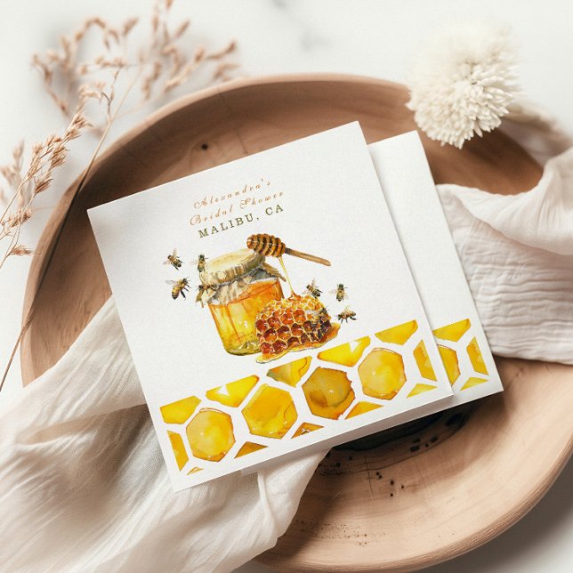 The bride to bee honeycomb shower napkin (Creator Uploaded)