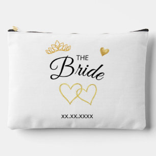 The Bride Wedding Date Elegant Design Accessory Pouch