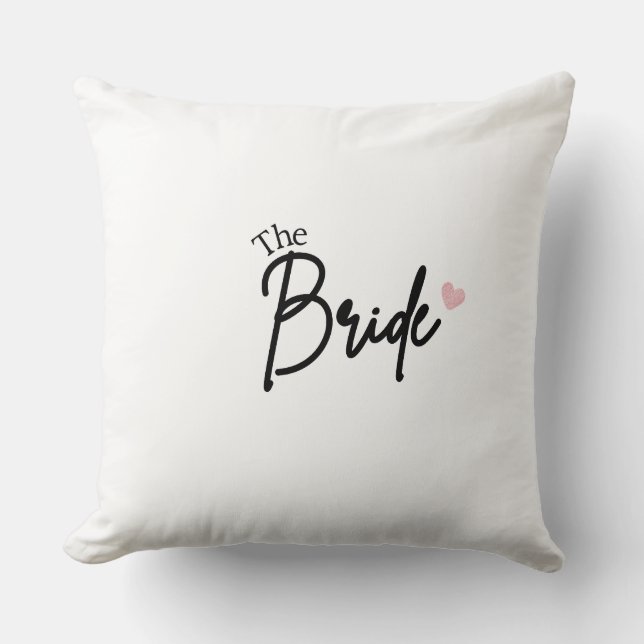 The Bride White Throw Pillow (Front)