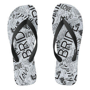 The Bride Word Cloud Black ID253 Thongs