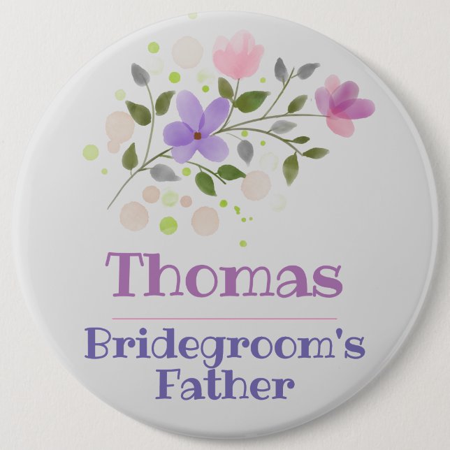 The Bridegroom's Father Button Badge (Front)