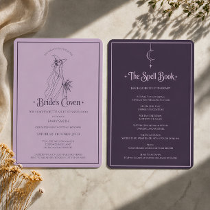 The Bride's Coven Witch Bachelorette Itinerary Invitation