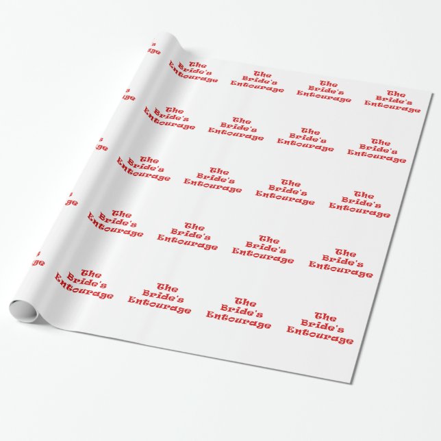 The Brides Entourage Wrapping Paper (Unrolled)