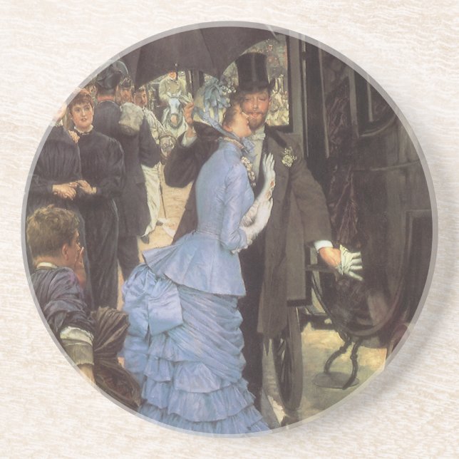 The Bridesmaid (aka The Traveller) by James Tissot Coaster (Front)