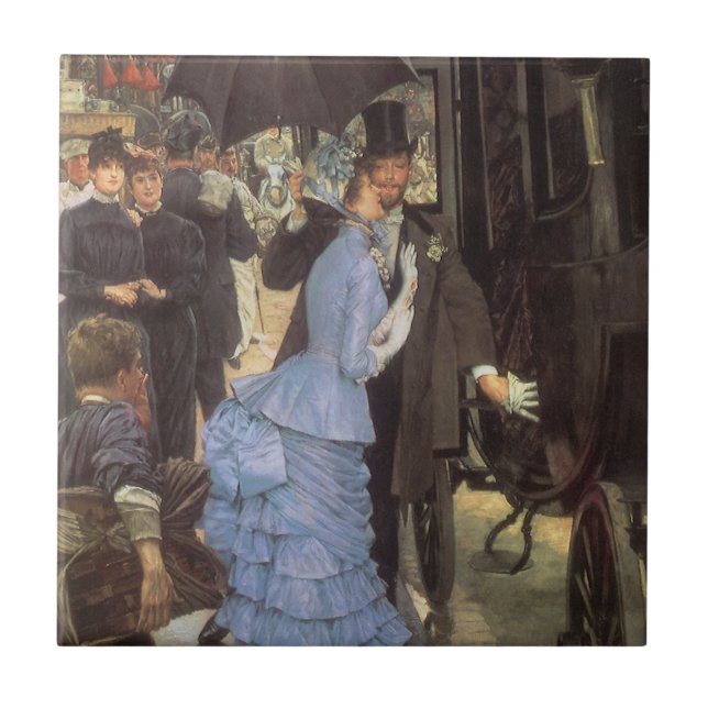 The Bridesmaid (aka The Traveller) by James Tissot Tile (Front)