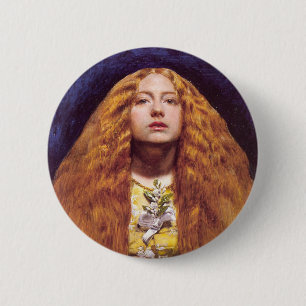 The Bridesmaid, c.1851 by John Everett Millais 6 Cm Round Badge