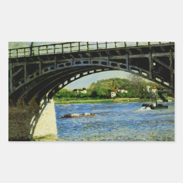 The Bridge at Argenteuil and the Seine Rectangular Sticker (Front)