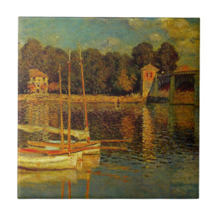 The Bridge at Argenteuil by Claude Monet Ceramic Tile