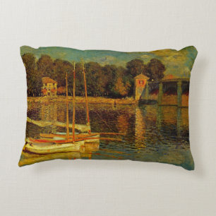 The Bridge at Argenteuil by Claude Monet Decorative Cushion
