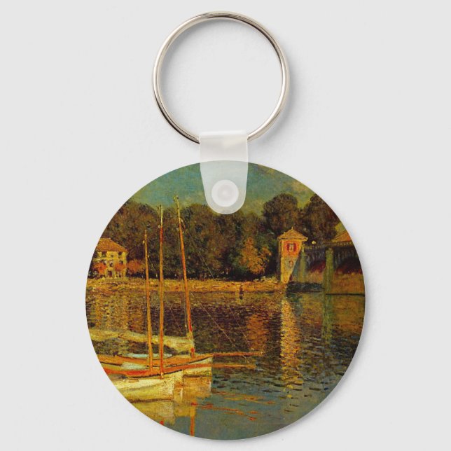The Bridge at Argenteuil by Claude Monet Key Ring (Front)