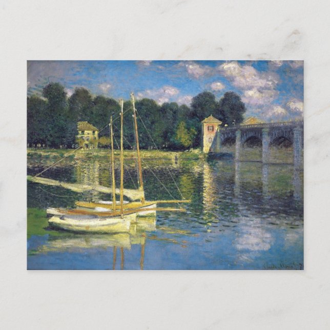 The Bridge at Argenteuil - Claude Monet Postcard (Front)