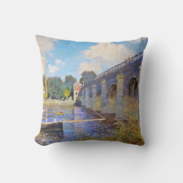 The Bridge at Argenteuil, Monet Cushion (Front)