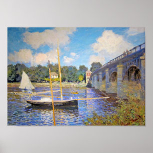 The Bridge at Argenteuil, Monet Poster